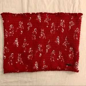 Hollister Red Smocked Tube Top